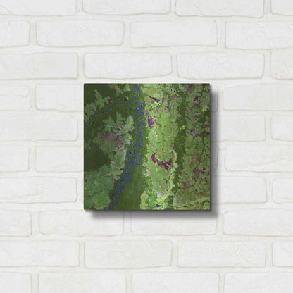 Luxe Metal Art 'Earth as Art: Oxbows in Bolivia,' Metal Wall Art,12x12