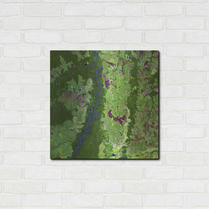 Luxe Metal Art 'Earth as Art: Oxbows in Bolivia,' Metal Wall Art,24x24