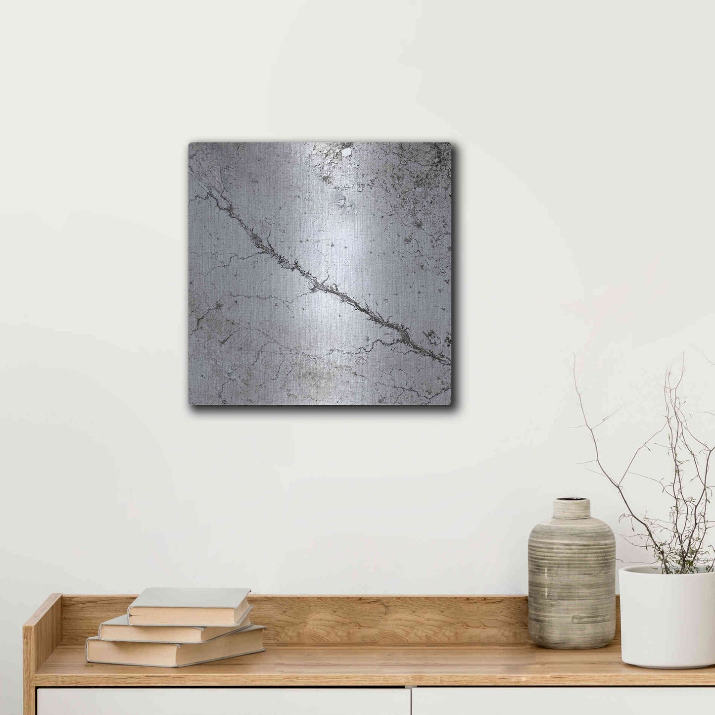 Luxe Metal Art 'Earth as Art: Bleak Midwinter,' Metal Wall Art,12x12
