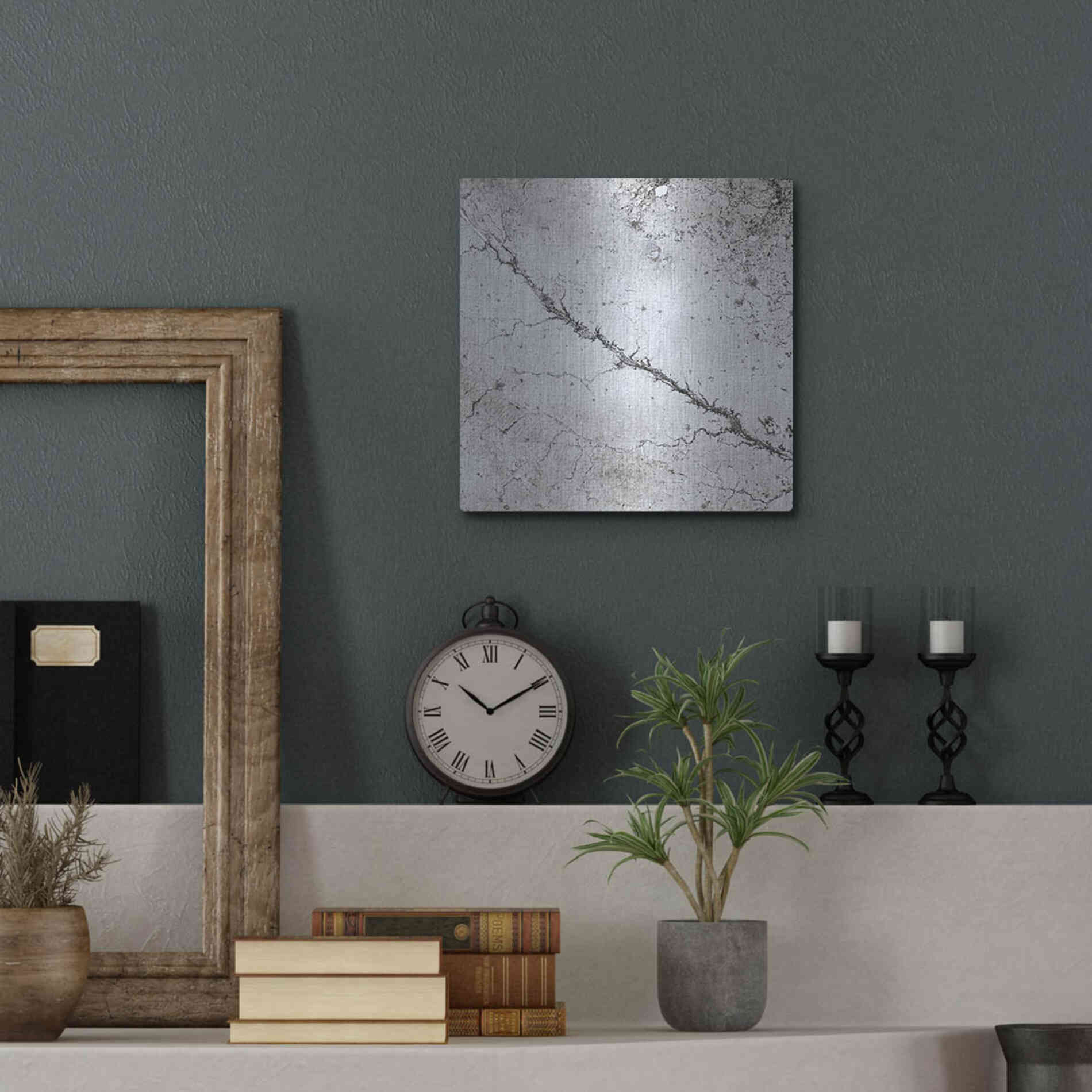 Luxe Metal Art 'Earth as Art: Bleak Midwinter,' Metal Wall Art,12x12