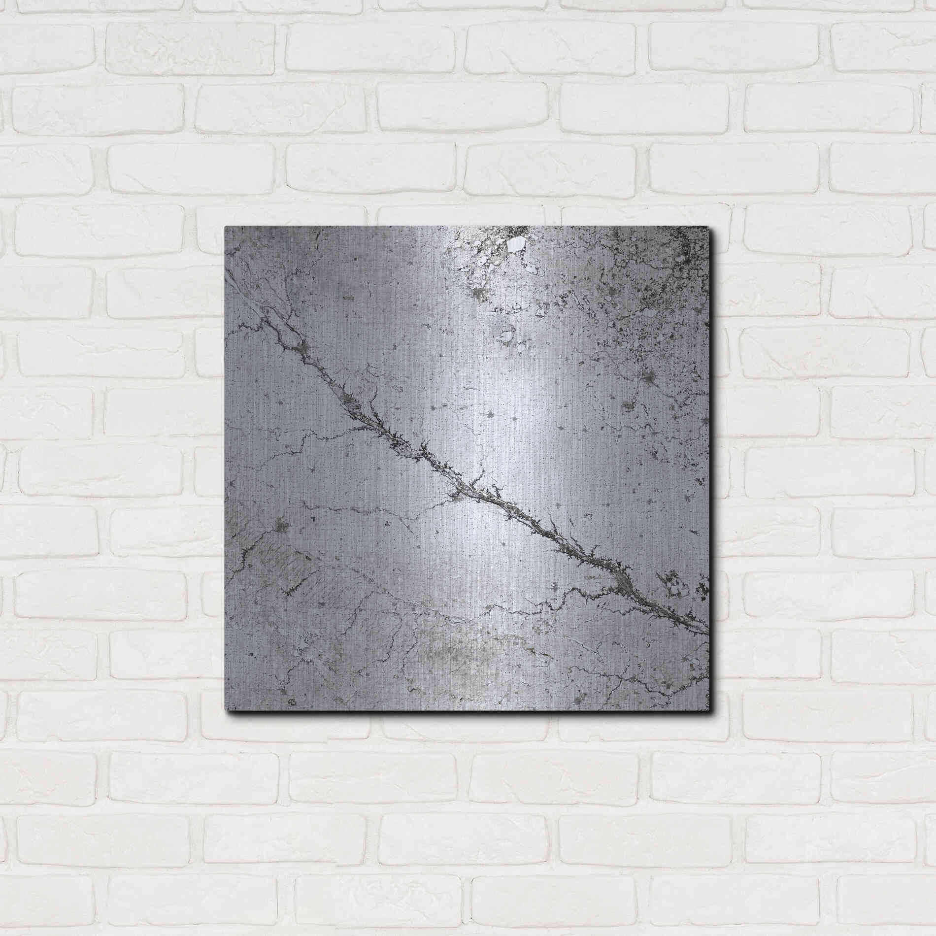 Luxe Metal Art 'Earth as Art: Bleak Midwinter,' Metal Wall Art,24x24
