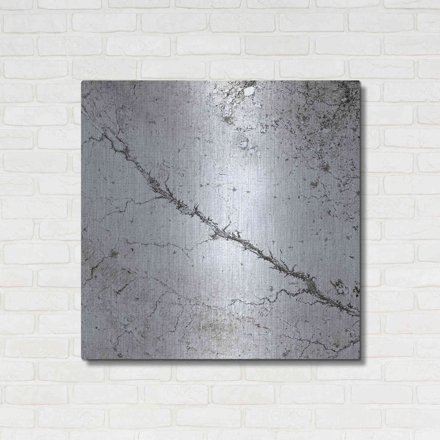 Luxe Metal Art 'Earth as Art: Bleak Midwinter,' Metal Wall Art,36x36