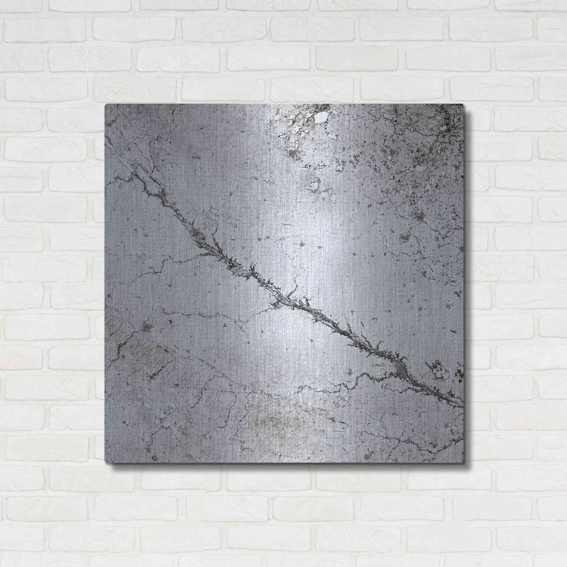 Luxe Metal Art 'Earth as Art: Bleak Midwinter,' Metal Wall Art,36x36