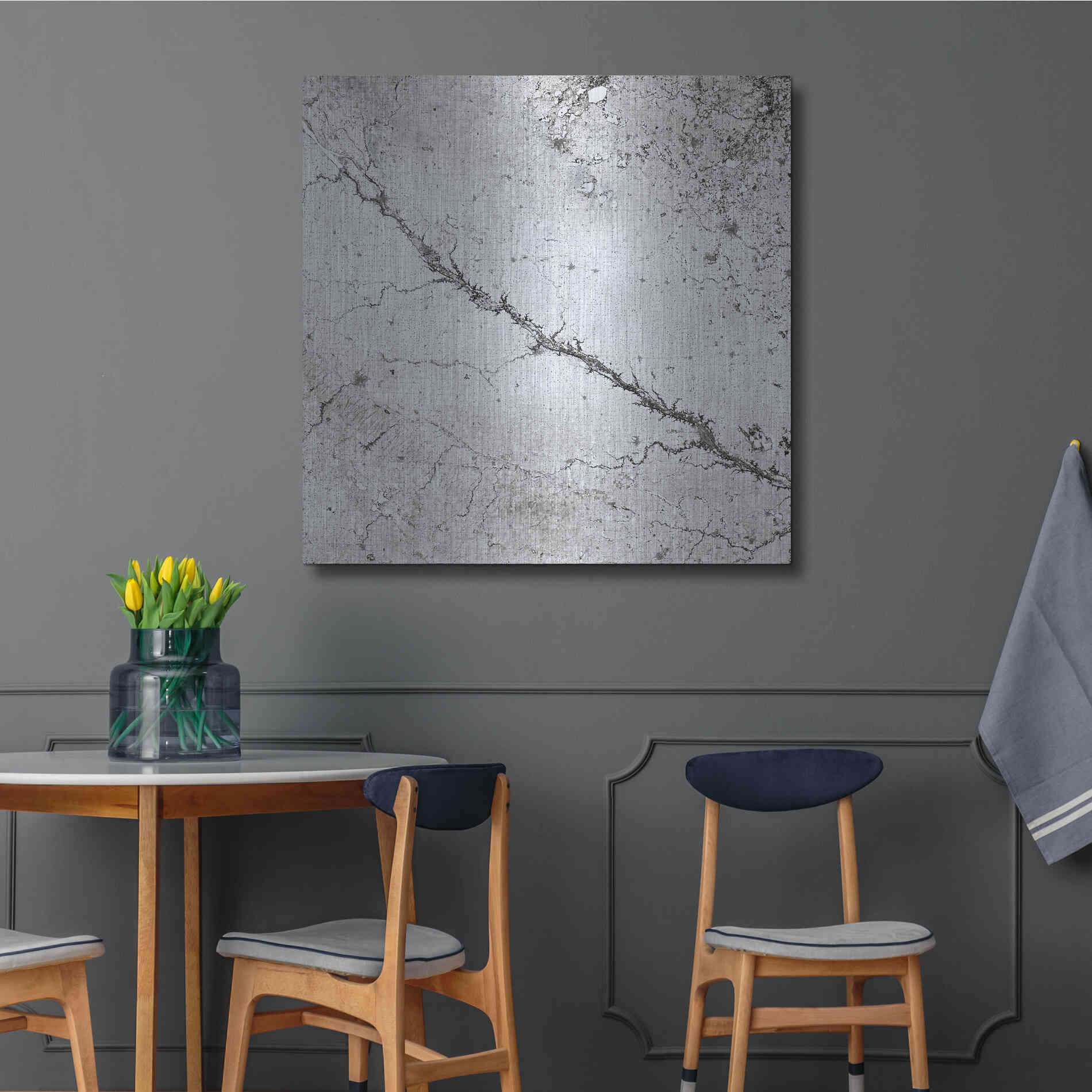 Luxe Metal Art 'Earth as Art: Bleak Midwinter,' Metal Wall Art,36x36