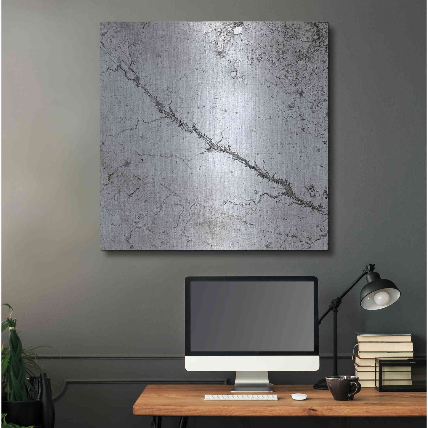 Luxe Metal Art 'Earth as Art: Bleak Midwinter,' Metal Wall Art,36x36