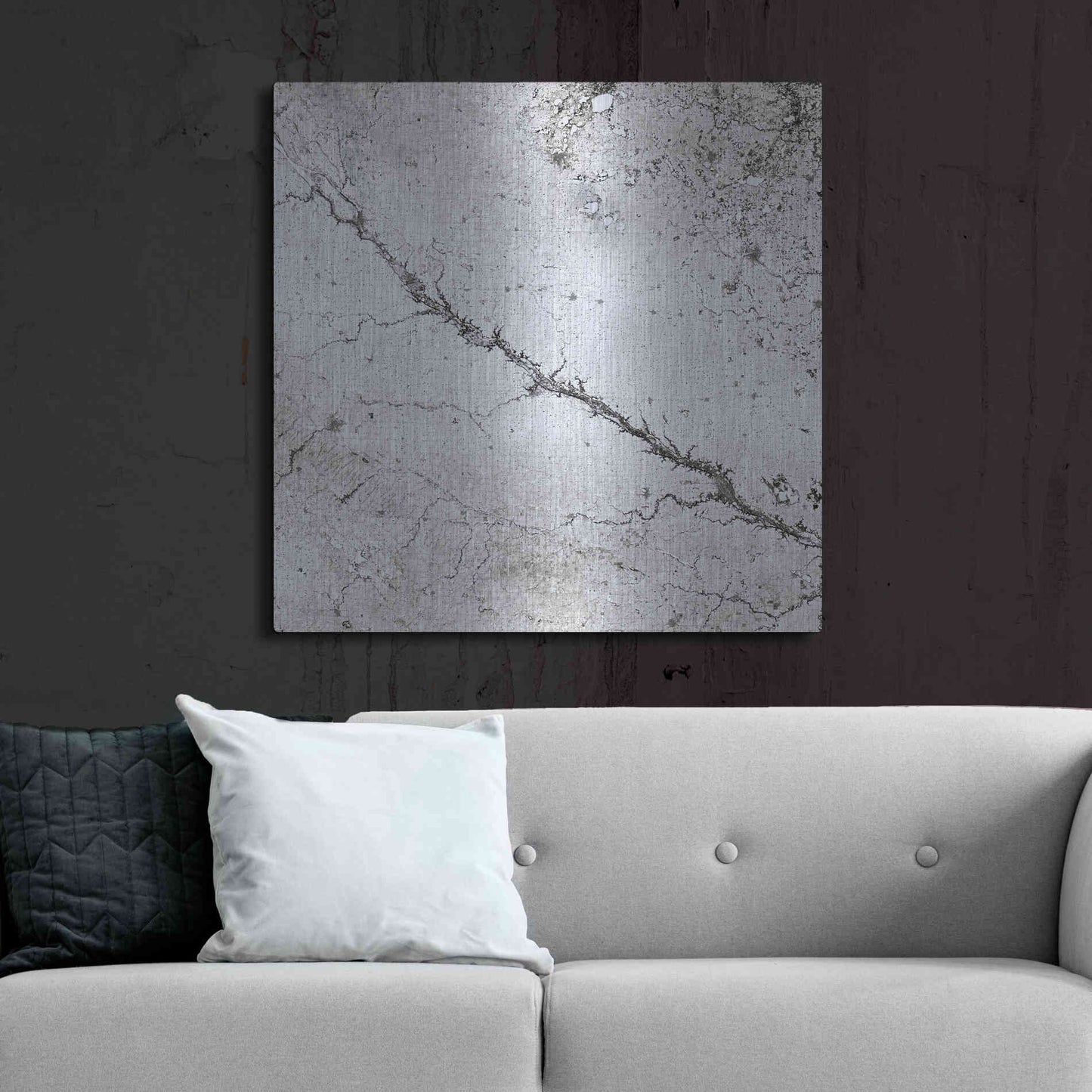 Luxe Metal Art 'Earth as Art: Bleak Midwinter,' Metal Wall Art,36x36
