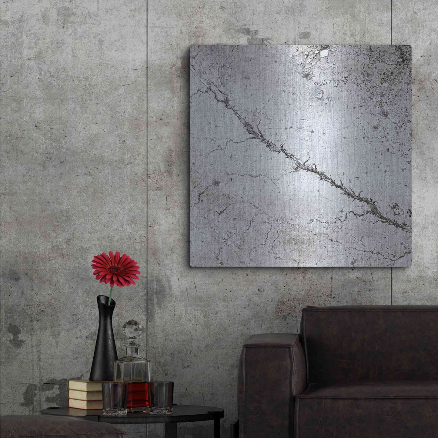 Luxe Metal Art 'Earth as Art: Bleak Midwinter,' Metal Wall Art,36x36