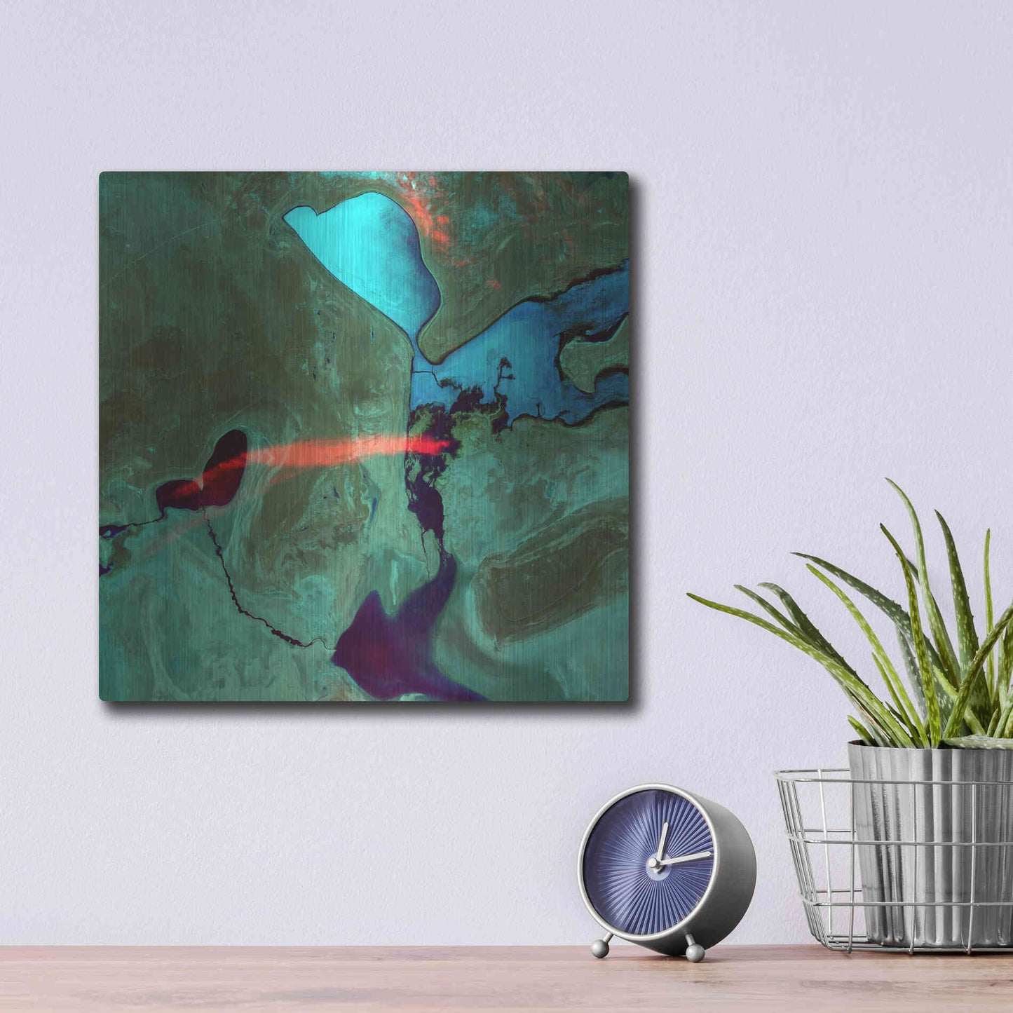 Luxe Metal Art 'Earth as Art: Bleeding Heart,' Metal Wall Art,12x12