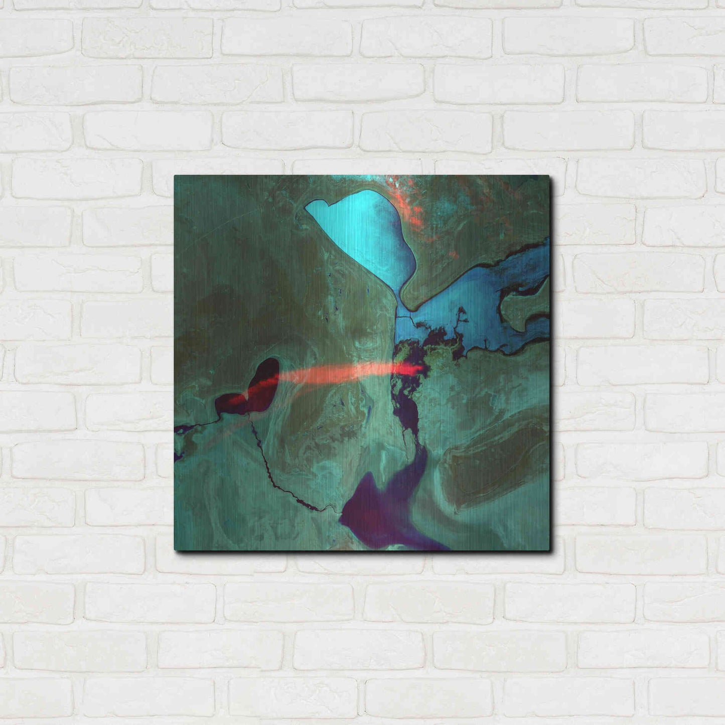 Luxe Metal Art 'Earth as Art: Bleeding Heart,' Metal Wall Art,24x24