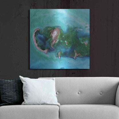 Luxe Metal Art 'Earth as Art: Caspian Scour,' Metal Wall Art,36x36