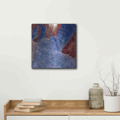 Luxe Metal Art 'Earth as Art: Fractured,' Metal Wall Art,12x12