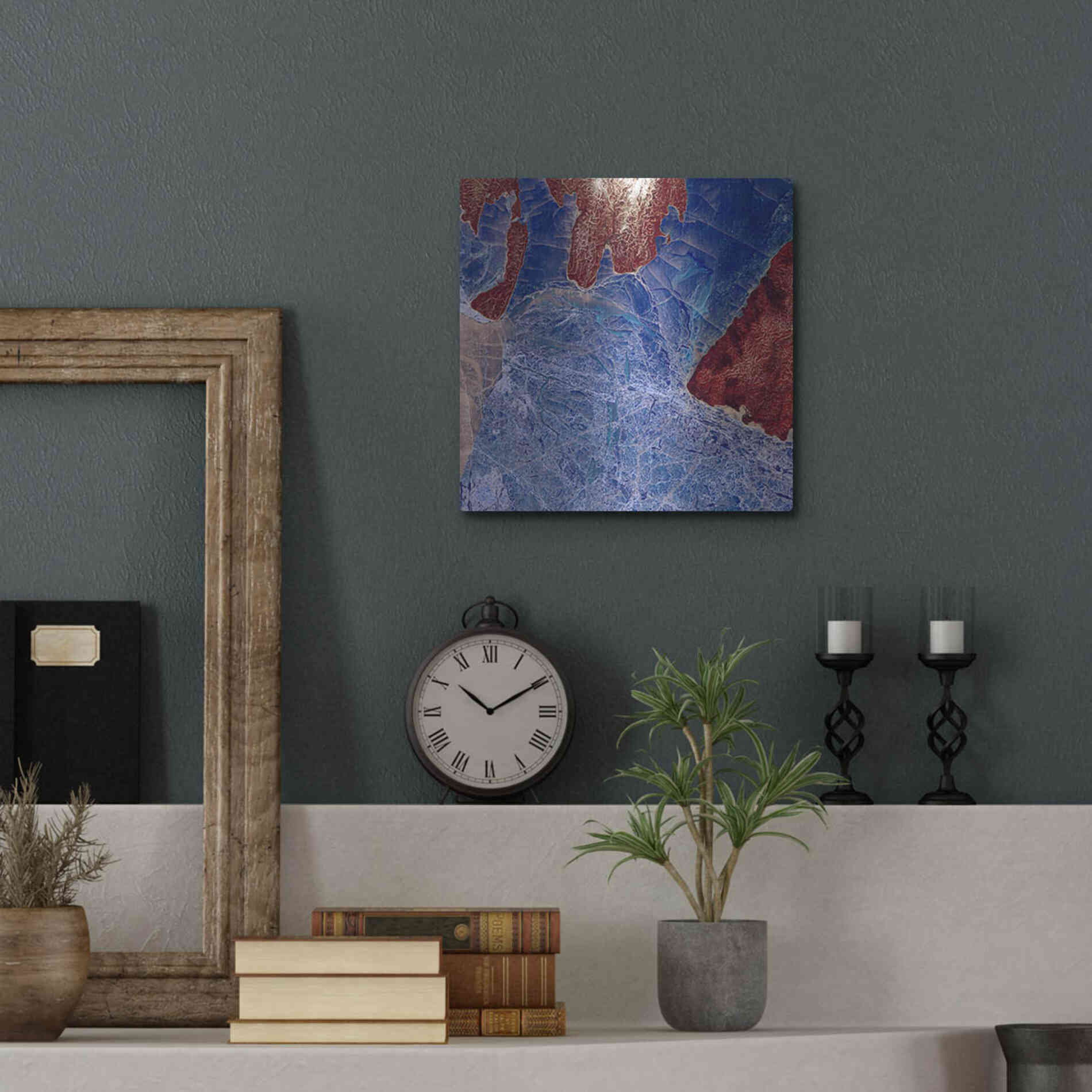 Luxe Metal Art 'Earth as Art: Fractured,' Metal Wall Art,12x12