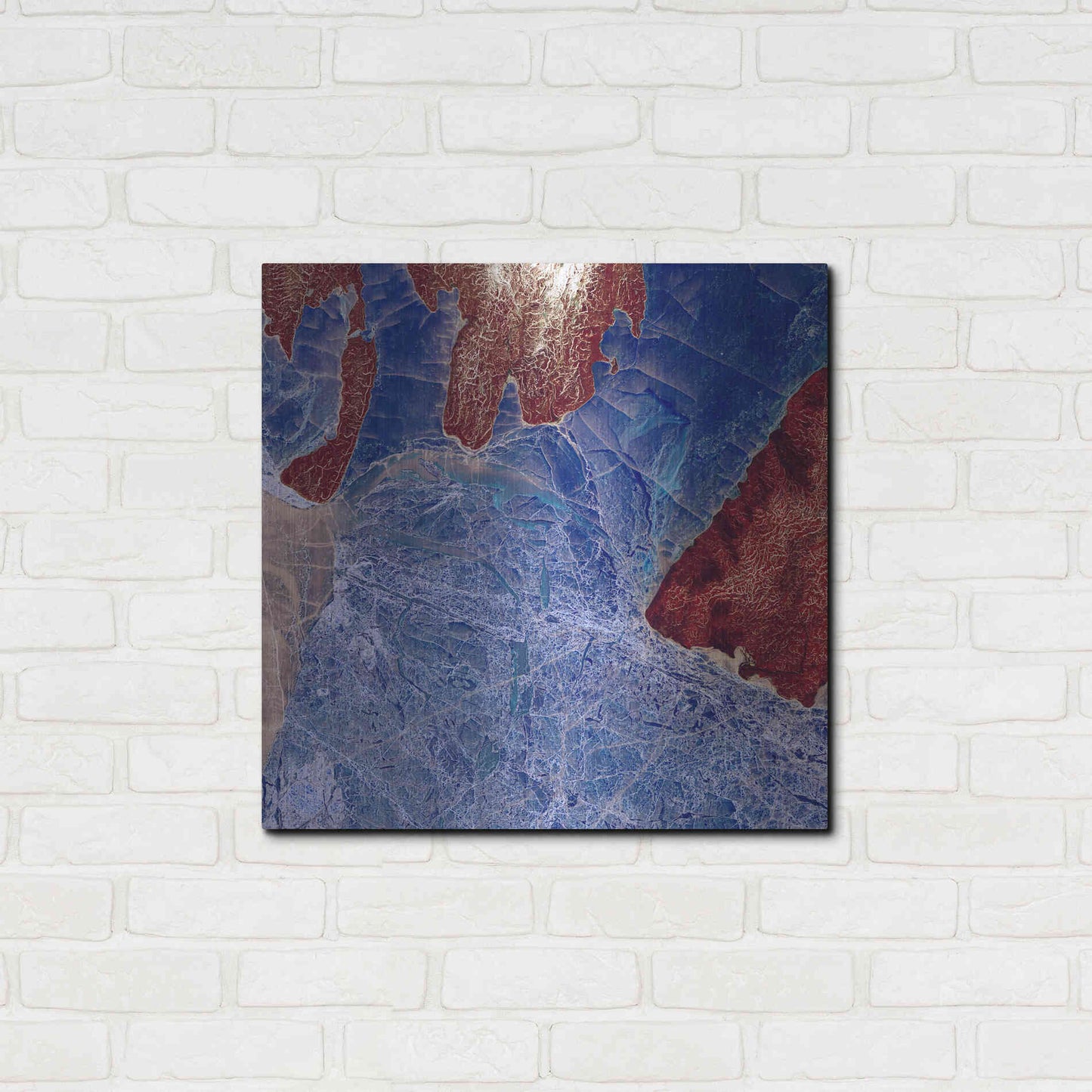 Luxe Metal Art 'Earth as Art: Fractured,' Metal Wall Art,24x24