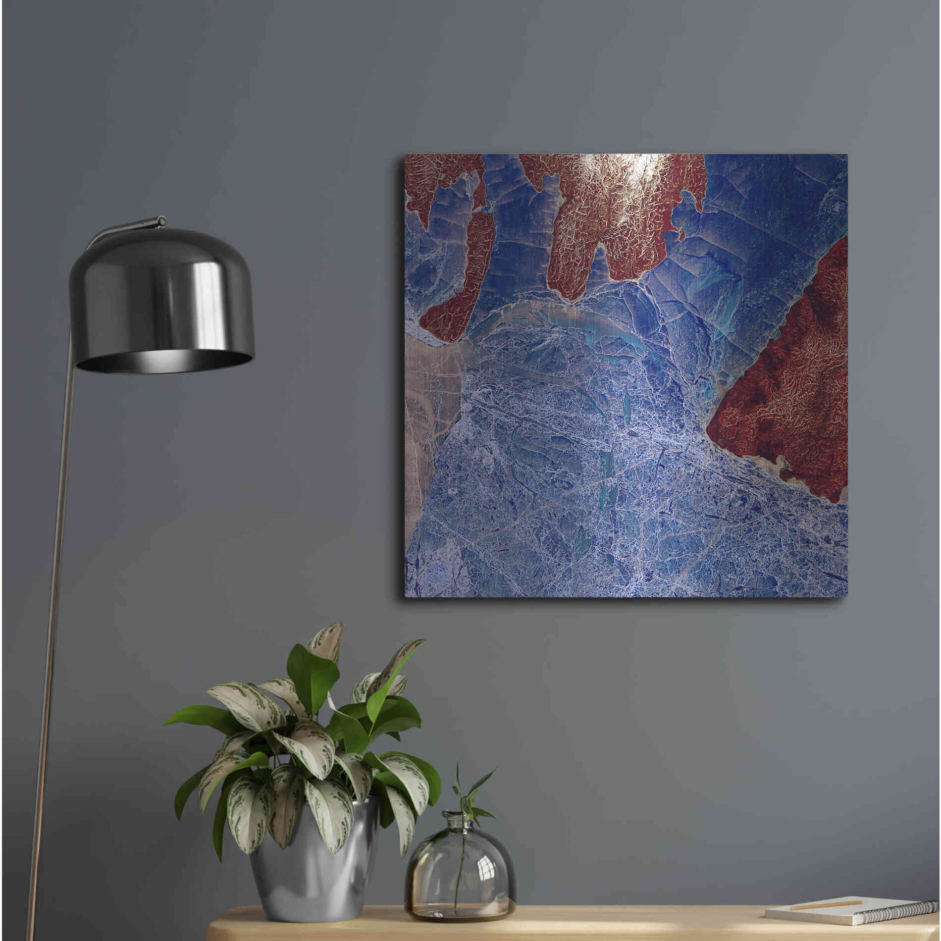 Luxe Metal Art 'Earth as Art: Fractured,' Metal Wall Art,24x24