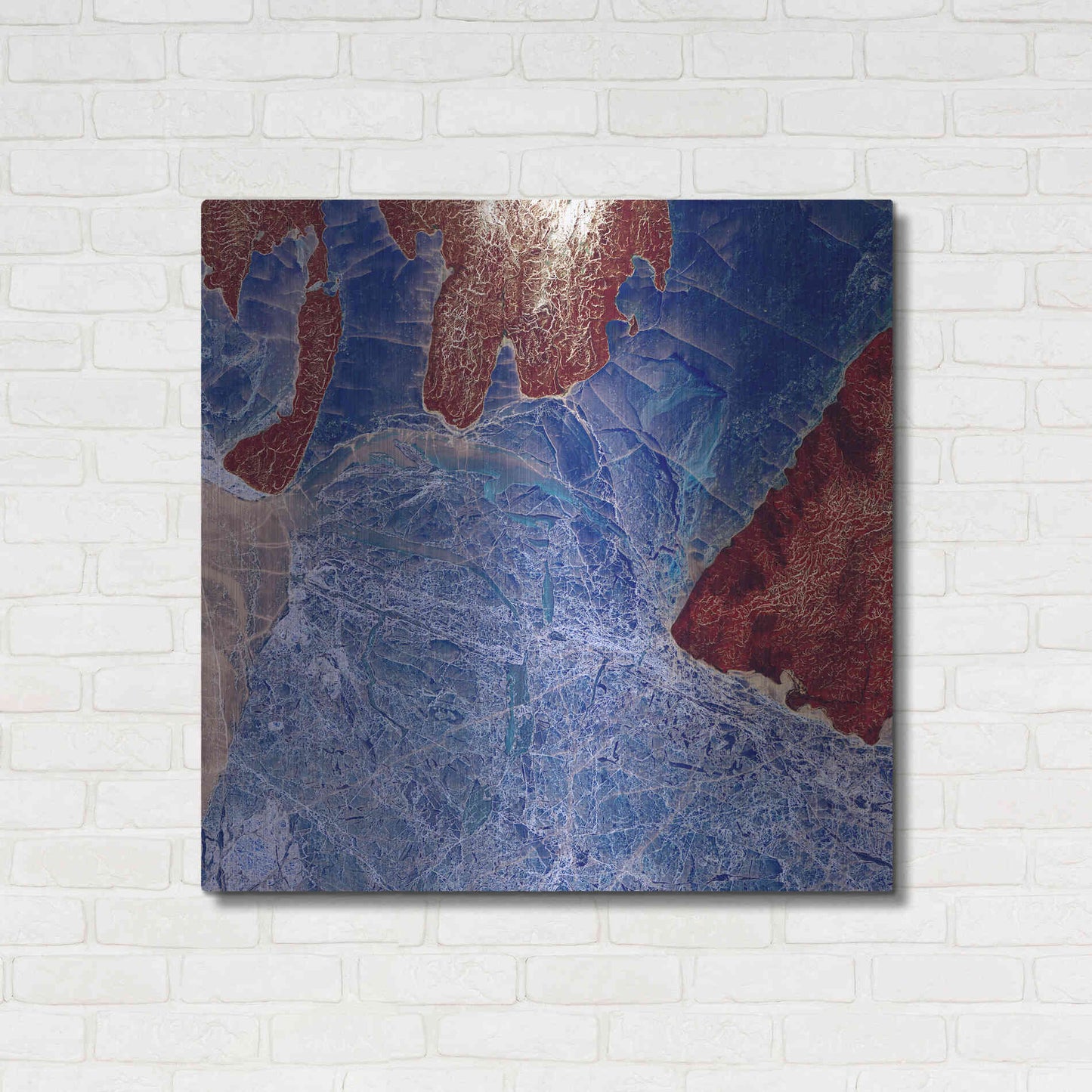 Luxe Metal Art 'Earth as Art: Fractured,' Metal Wall Art,36x36