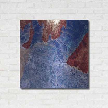 Luxe Metal Art 'Earth as Art: Fractured,' Metal Wall Art,36x36