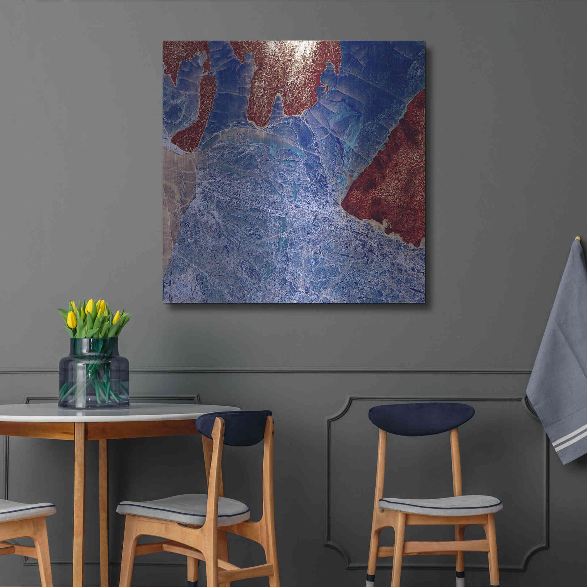 Luxe Metal Art 'Earth as Art: Fractured,' Metal Wall Art,36x36