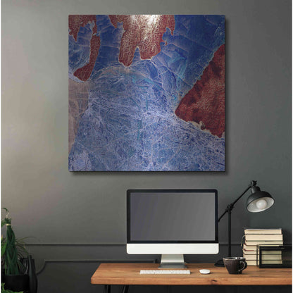 Luxe Metal Art 'Earth as Art: Fractured,' Metal Wall Art,36x36