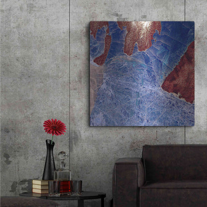 Luxe Metal Art 'Earth as Art: Fractured,' Metal Wall Art,36x36