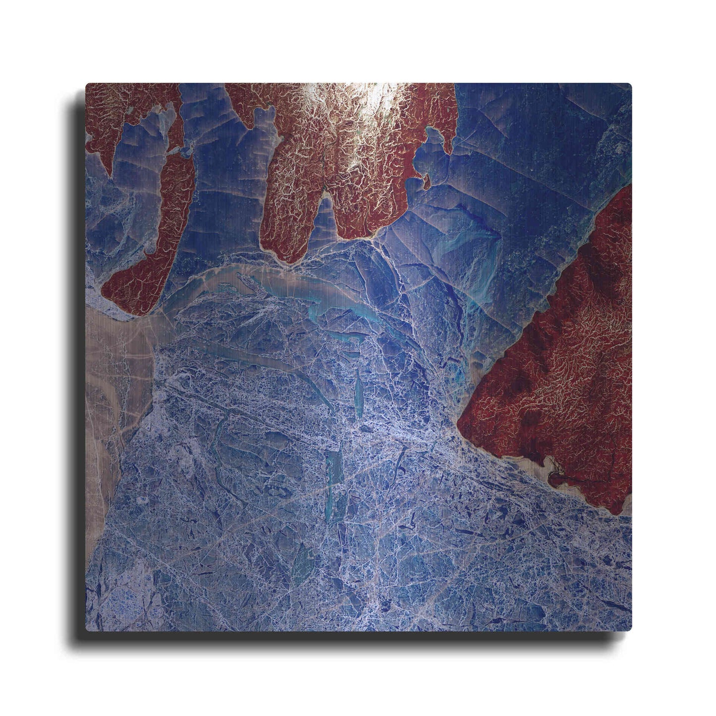 Luxe Metal Art 'Earth as Art: Fractured,' Metal Wall Art