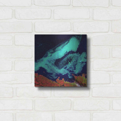 Luxe Metal Art 'Earth as Art: Icy Vortex,' Metal Wall Art,12x12