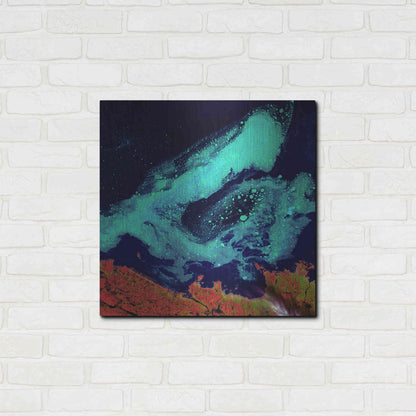 Luxe Metal Art 'Earth as Art: Icy Vortex,' Metal Wall Art,24x24