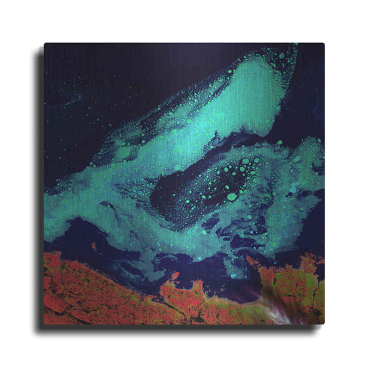 Luxe Metal Art 'Earth as Art: Icy Vortex,' Metal Wall Art