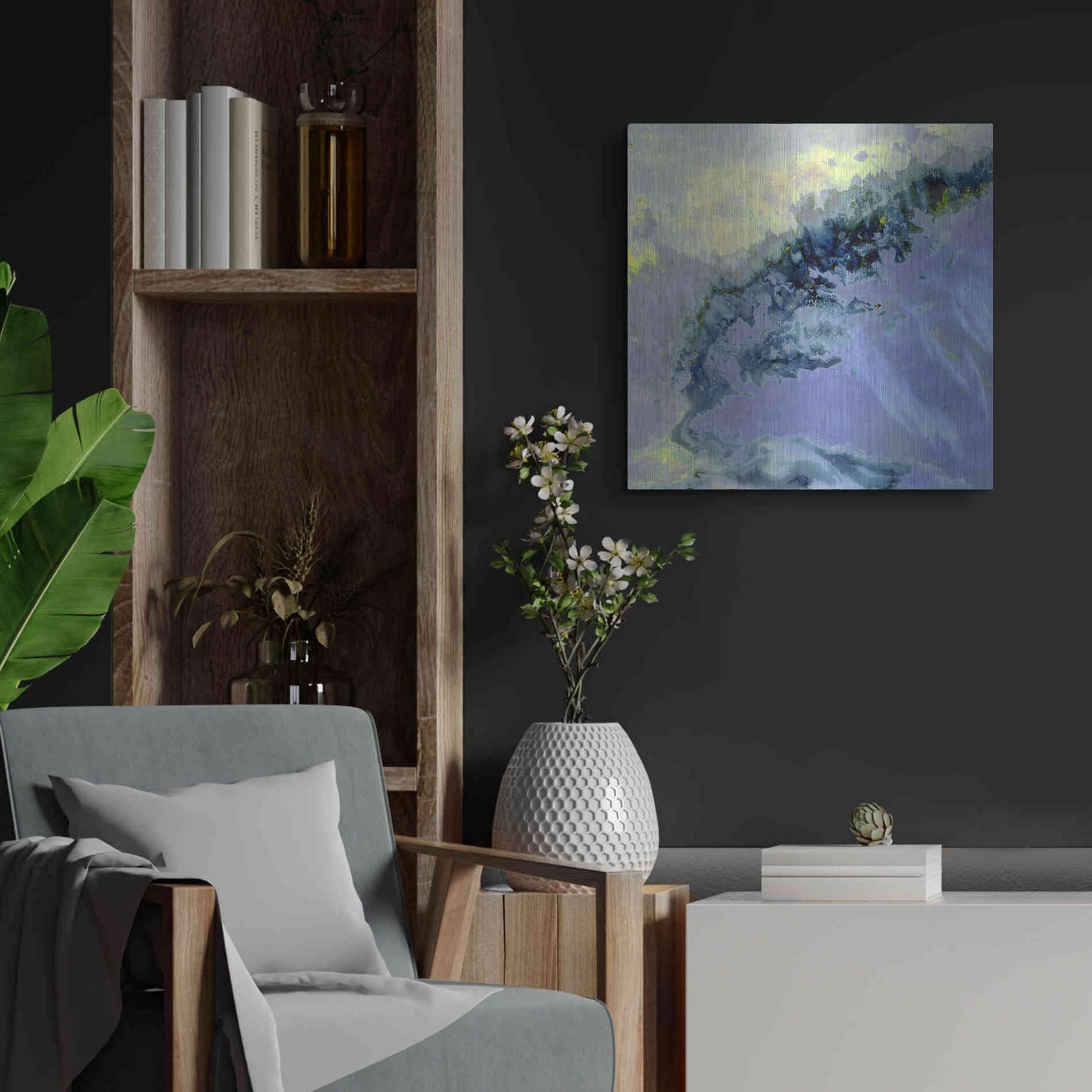 Luxe Metal Art 'Earth as Art: Lurking Madness,' Metal Wall Art,24x24