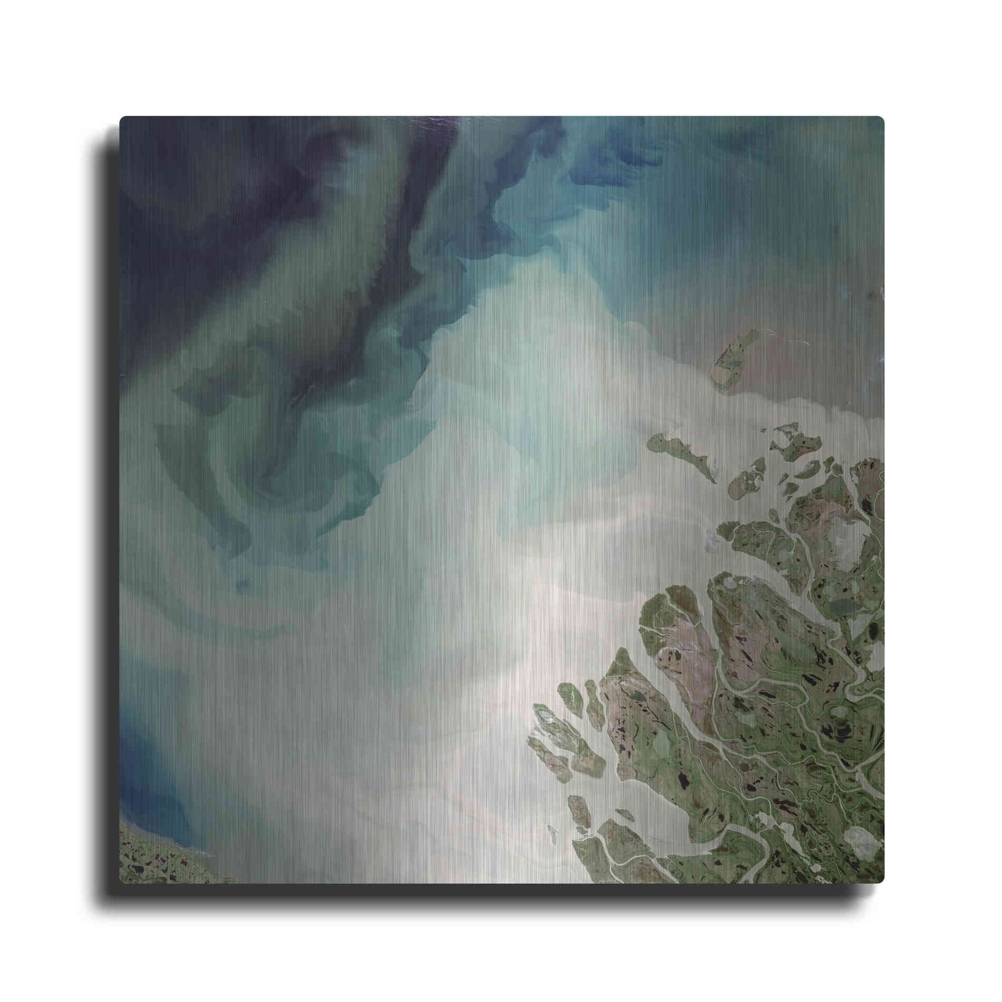 Luxe Metal Art 'Earth as Art: Mackenzie Meets Beaufort,' Metal Wall Art