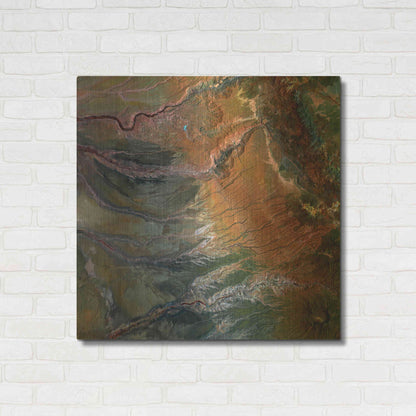 Luxe Metal Art 'Earth as Art: Moody Carvings,' Metal Wall Art,36x36