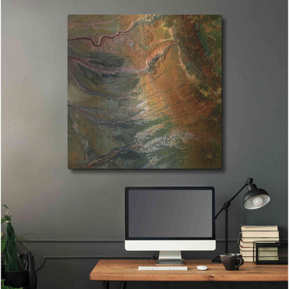 Luxe Metal Art 'Earth as Art: Moody Carvings,' Metal Wall Art,36x36