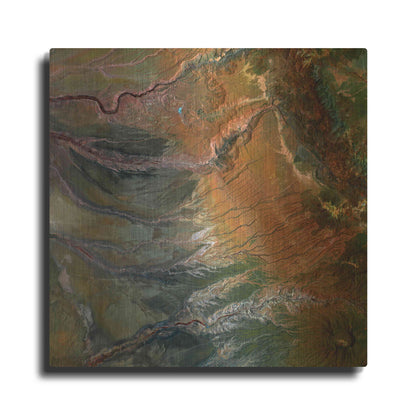 Luxe Metal Art 'Earth as Art: Moody Carvings,' Metal Wall Art