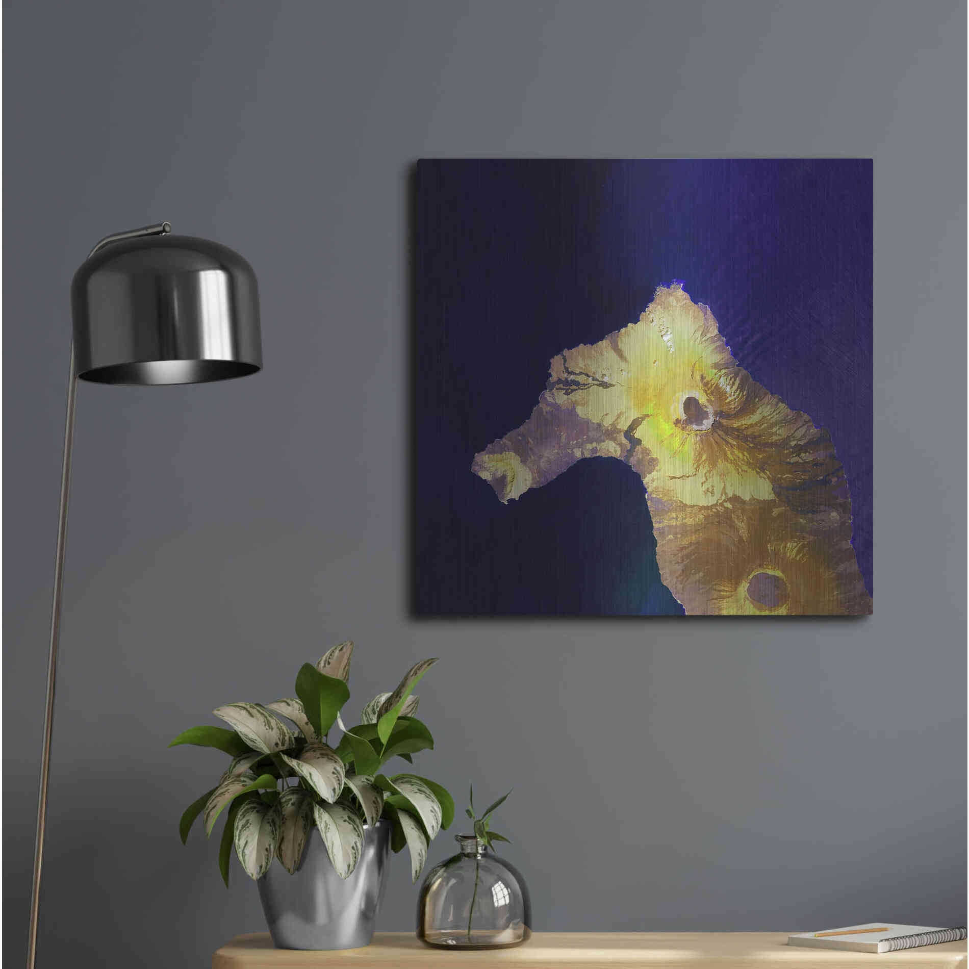 Luxe Metal Art 'Earth as Art: Painted Horse,' Metal Wall Art,24x24