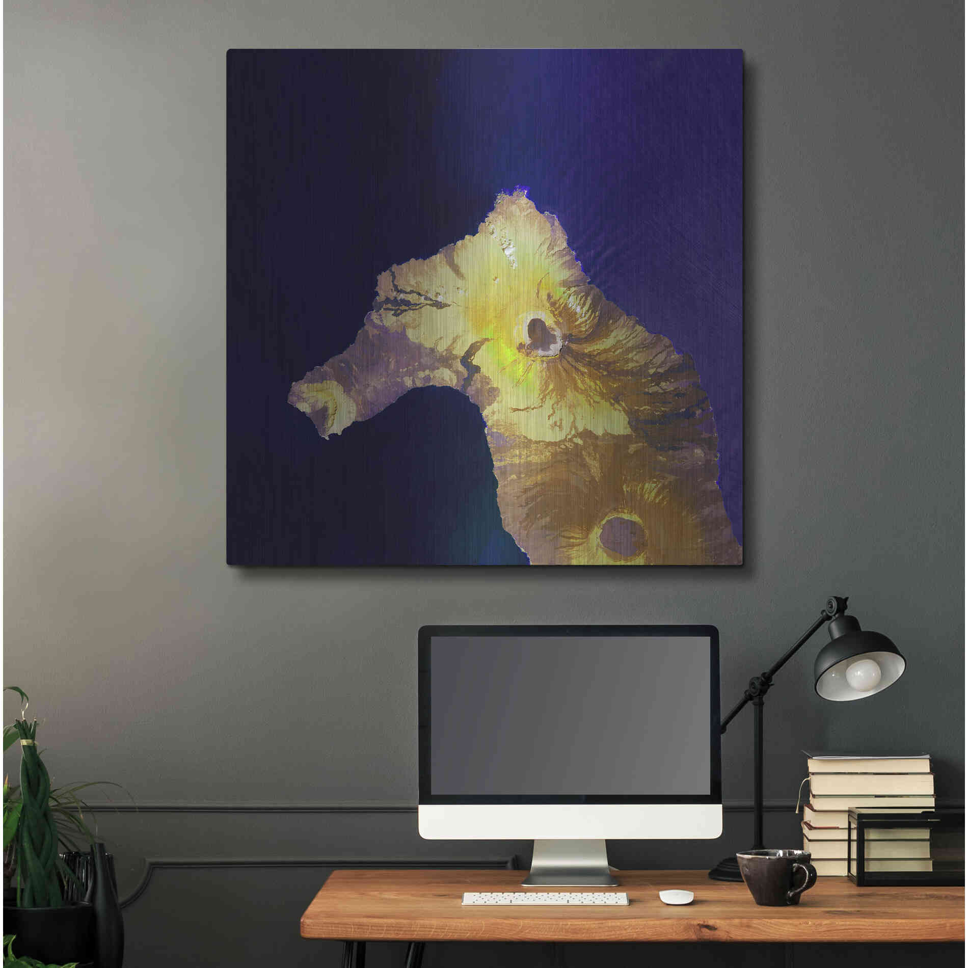 Luxe Metal Art 'Earth as Art: Painted Horse,' Metal Wall Art,36x36