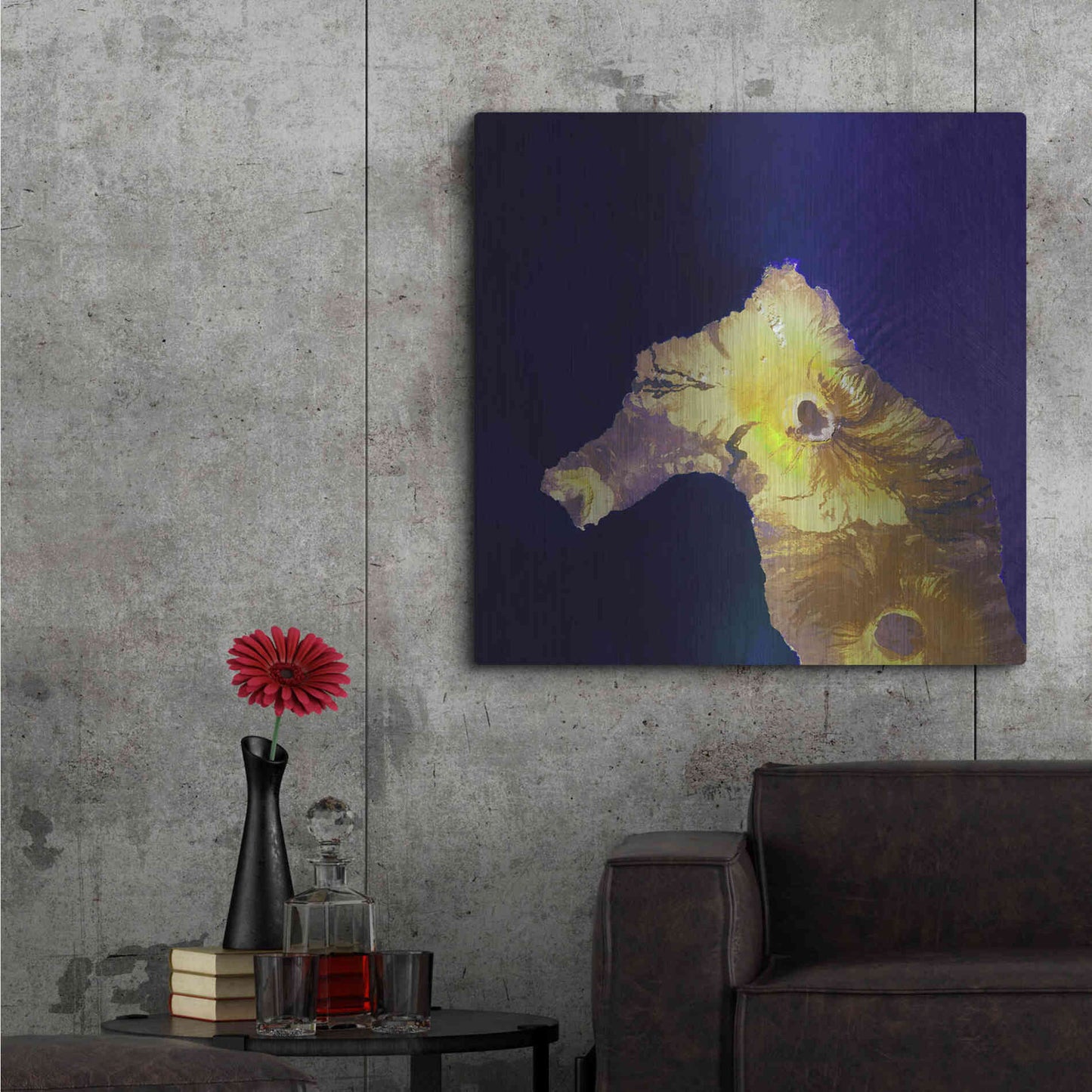 Luxe Metal Art 'Earth as Art: Painted Horse,' Metal Wall Art,36x36