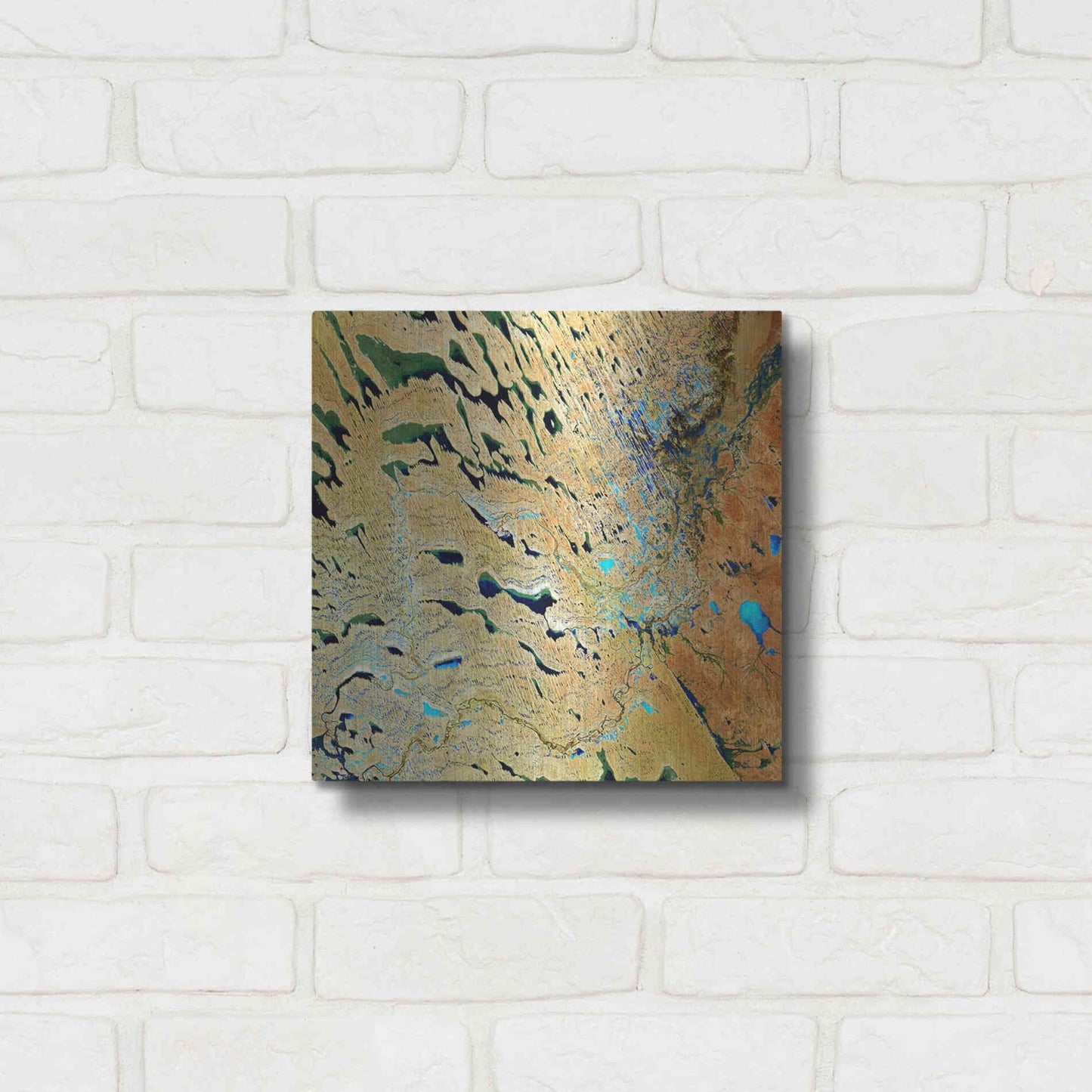 Luxe Metal Art 'Earth as Art: Parallel Dunes,' Metal Wall Art,12x12