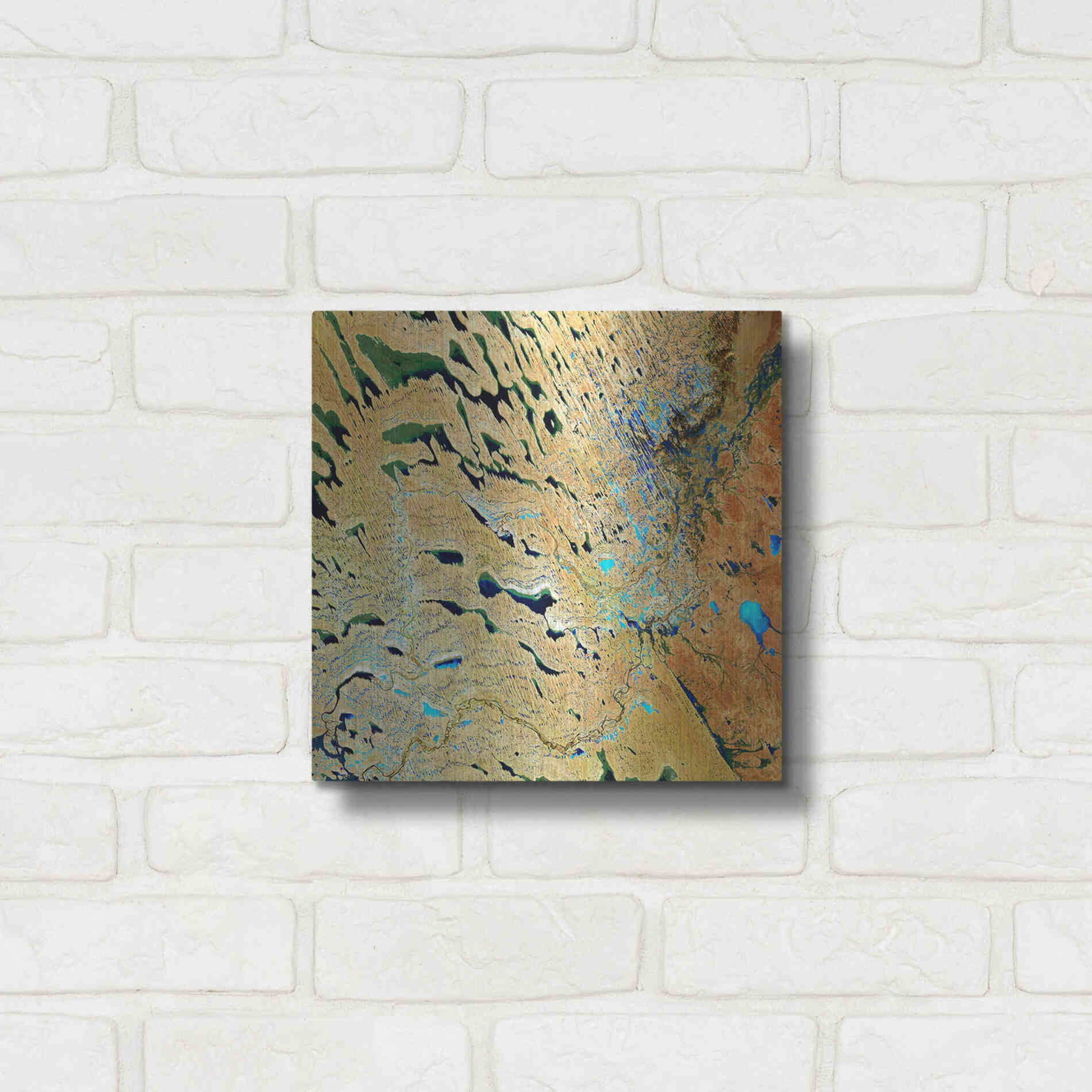 Luxe Metal Art 'Earth as Art: Parallel Dunes,' Metal Wall Art,12x12