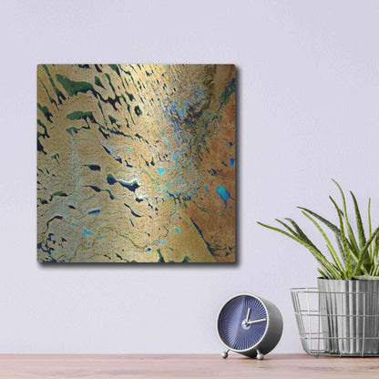 Luxe Metal Art 'Earth as Art: Parallel Dunes,' Metal Wall Art,12x12