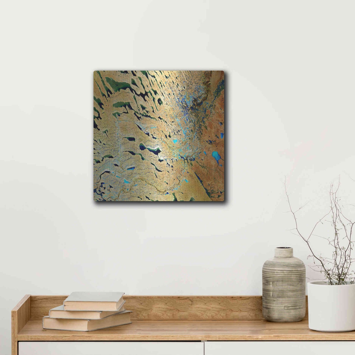 Luxe Metal Art 'Earth as Art: Parallel Dunes,' Metal Wall Art,12x12