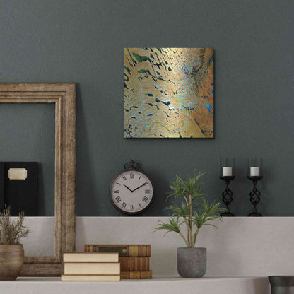 Luxe Metal Art 'Earth as Art: Parallel Dunes,' Metal Wall Art,12x12
