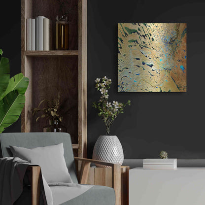 Luxe Metal Art 'Earth as Art: Parallel Dunes,' Metal Wall Art,24x24