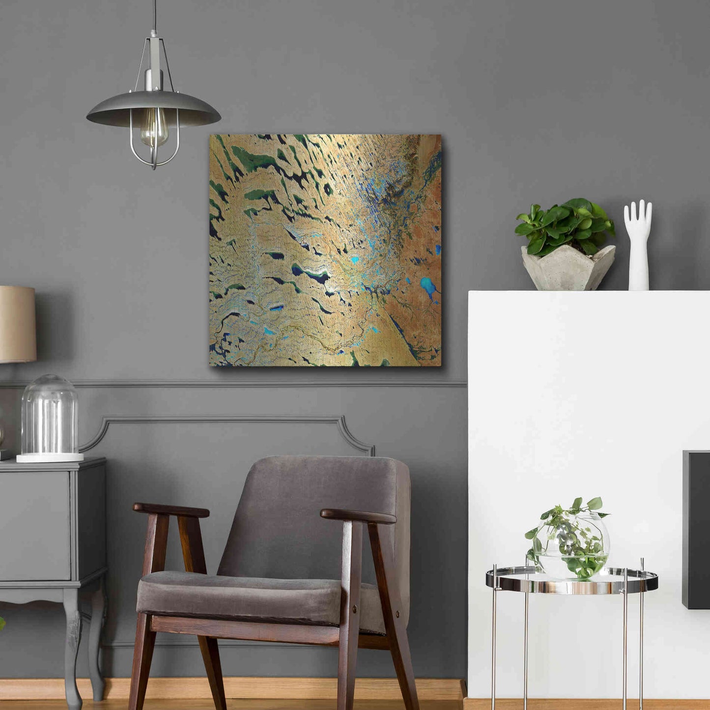 Luxe Metal Art 'Earth as Art: Parallel Dunes,' Metal Wall Art,24x24