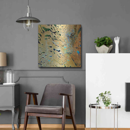 Luxe Metal Art 'Earth as Art: Parallel Dunes,' Metal Wall Art,24x24