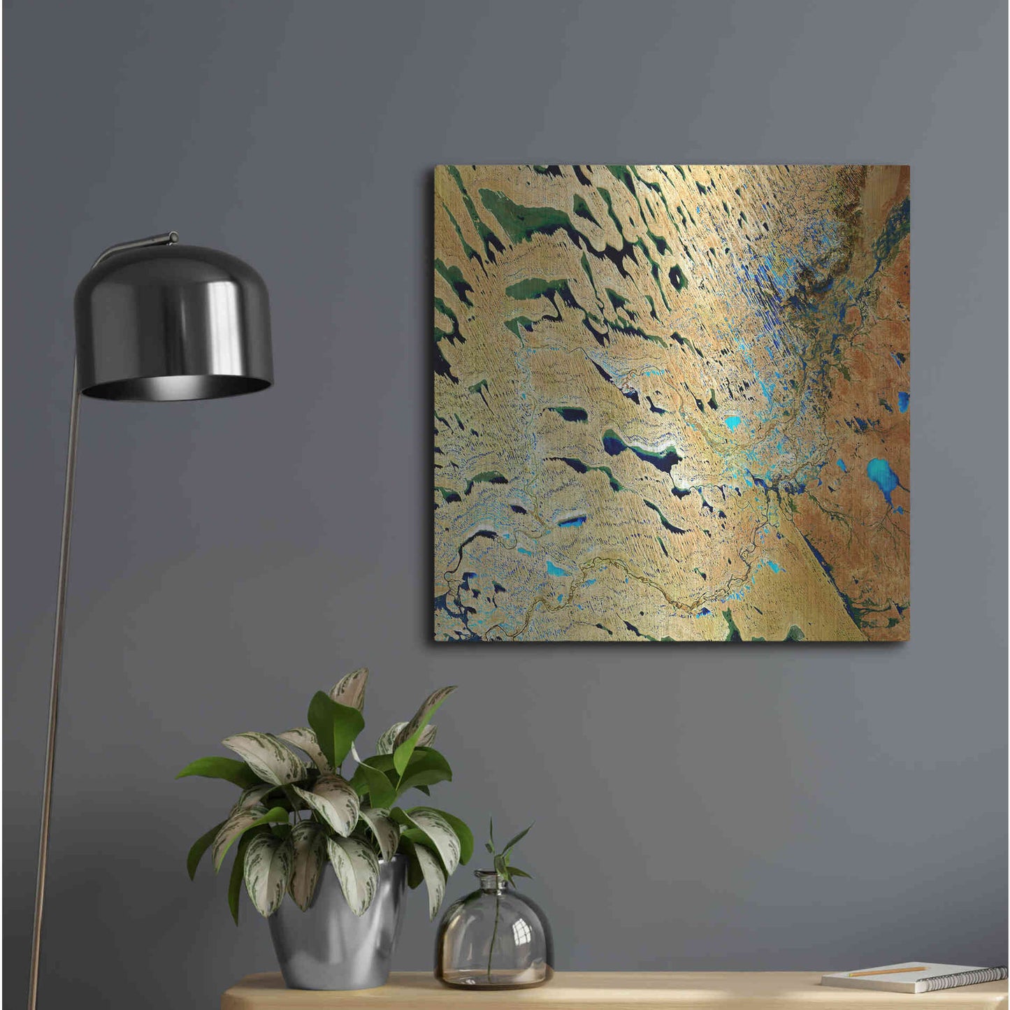 Luxe Metal Art 'Earth as Art: Parallel Dunes,' Metal Wall Art,24x24