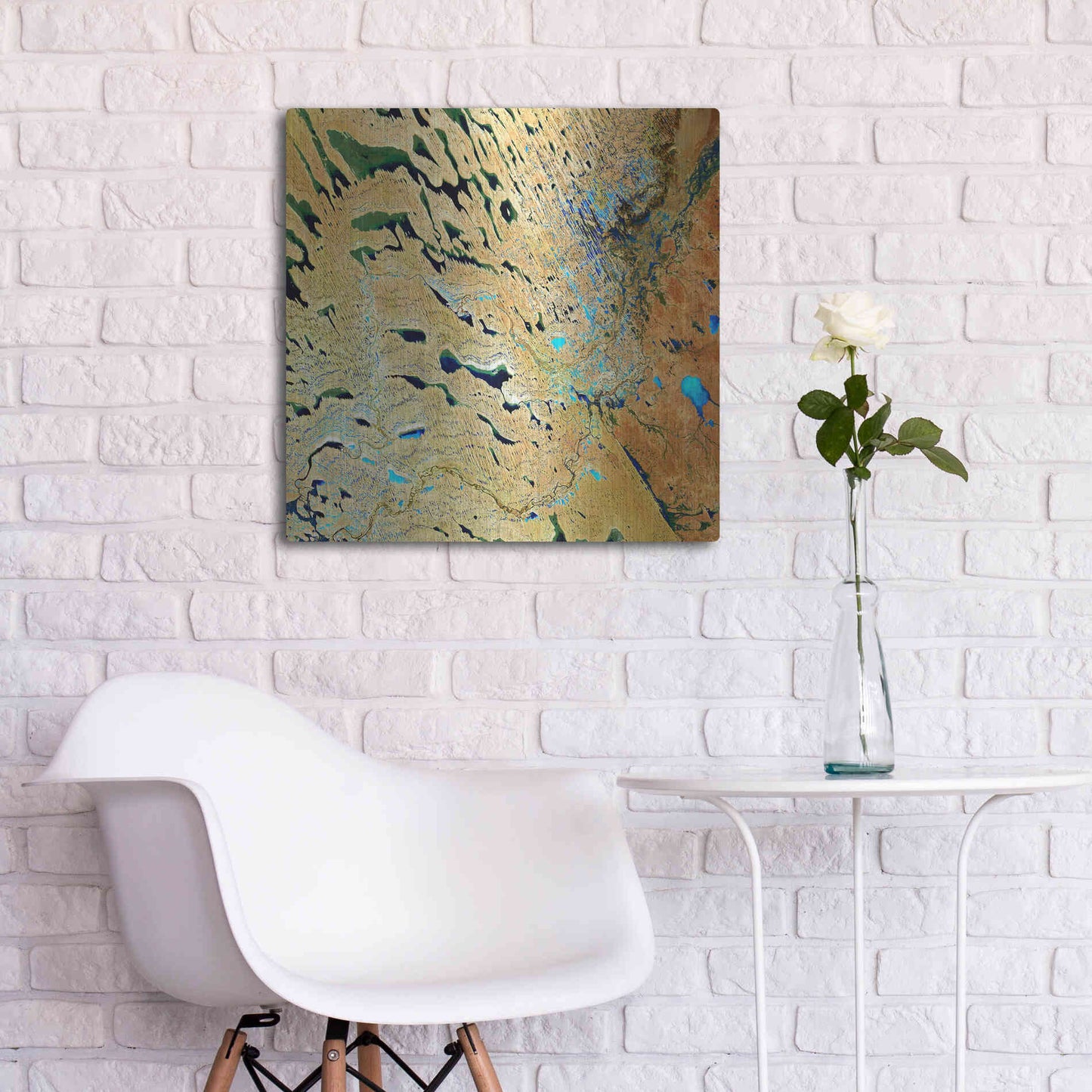 Luxe Metal Art 'Earth as Art: Parallel Dunes,' Metal Wall Art,24x24