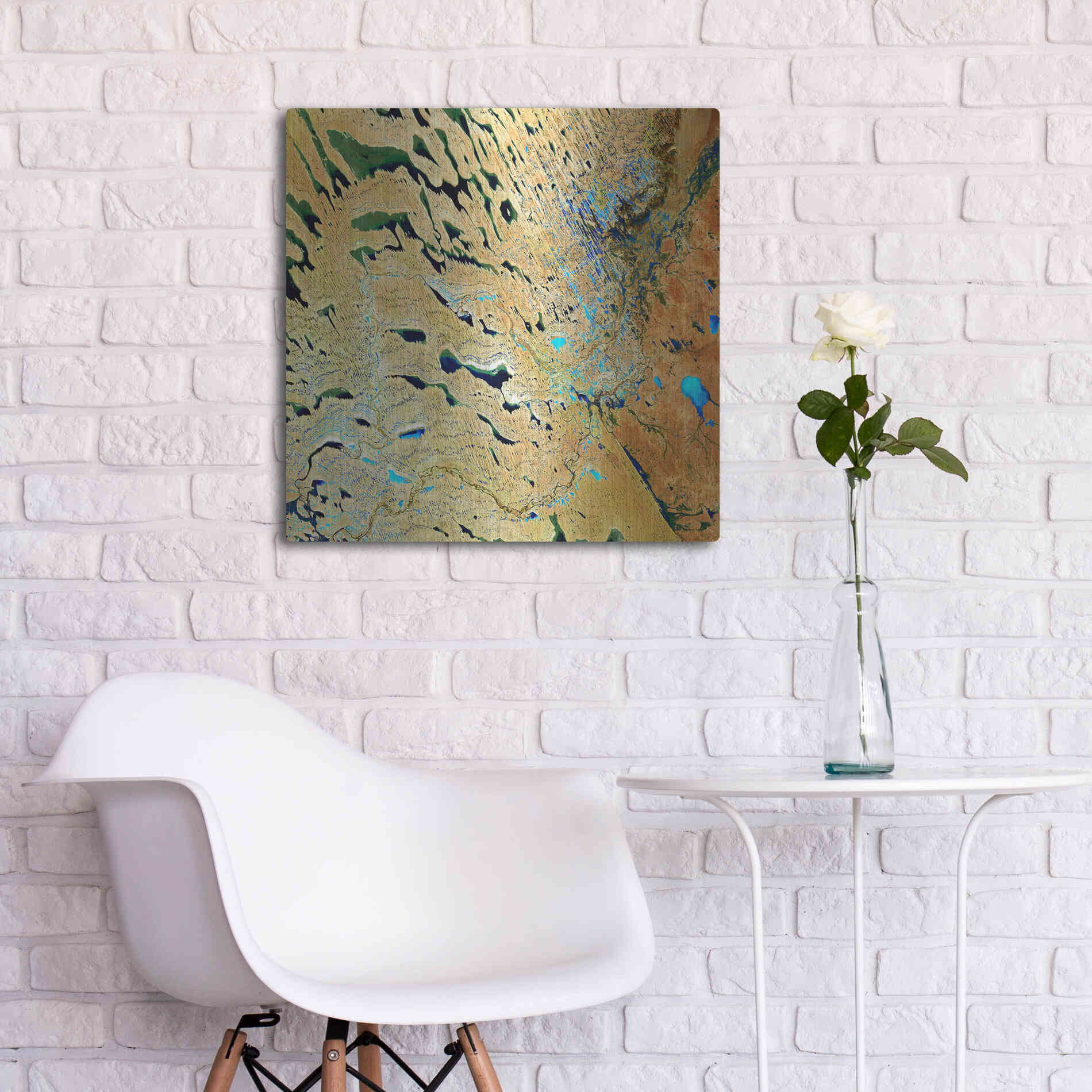 Luxe Metal Art 'Earth as Art: Parallel Dunes,' Metal Wall Art,24x24