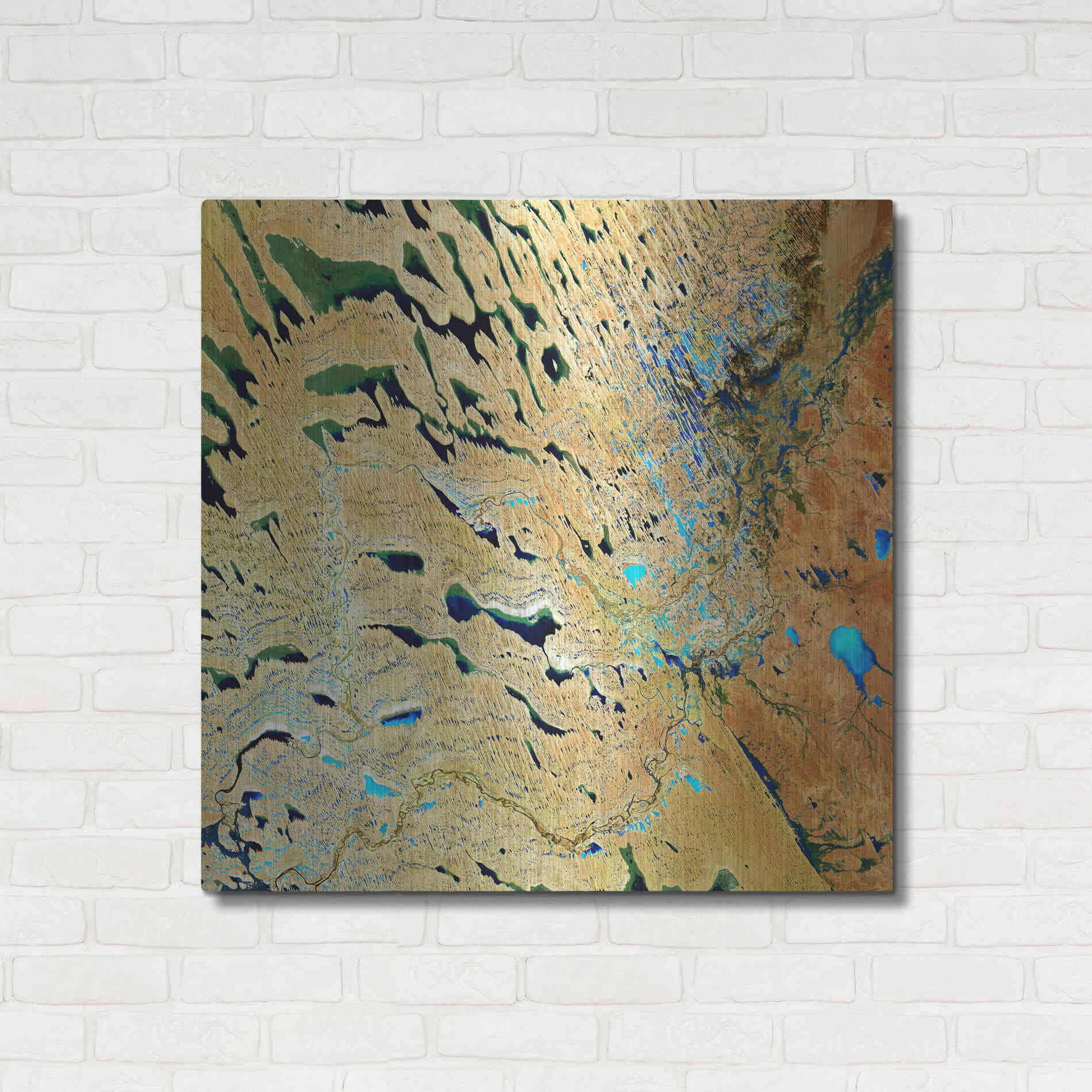 Luxe Metal Art 'Earth as Art: Parallel Dunes,' Metal Wall Art,36x36