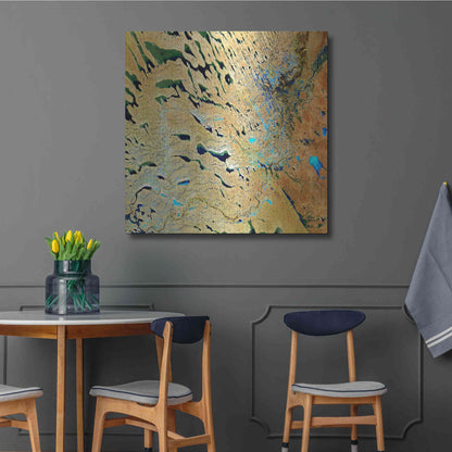 Luxe Metal Art 'Earth as Art: Parallel Dunes,' Metal Wall Art,36x36