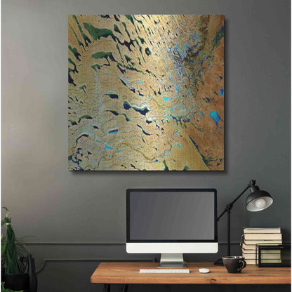 Luxe Metal Art 'Earth as Art: Parallel Dunes,' Metal Wall Art,36x36