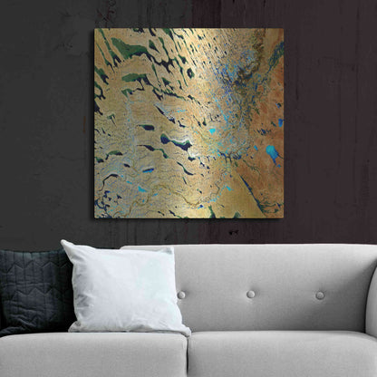 Luxe Metal Art 'Earth as Art: Parallel Dunes,' Metal Wall Art,36x36